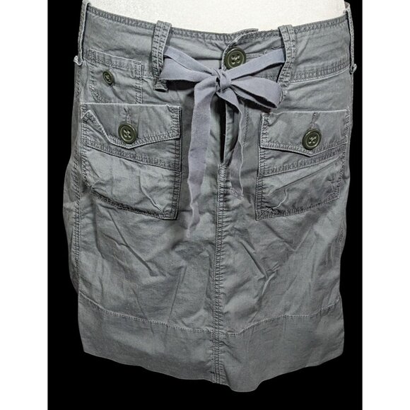 G-1 Grey Utility Skirt With Pockets And Drawstring - Picture 1 of 4